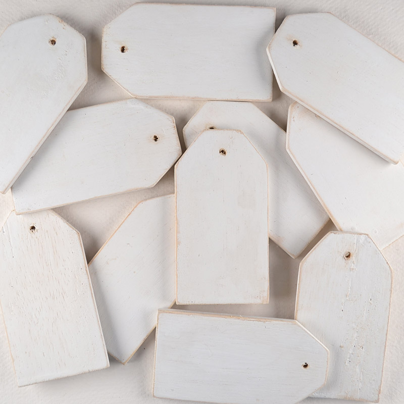 Label Hout Wit met Gaatje Groot