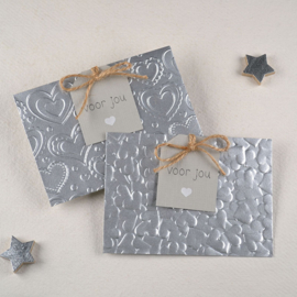 Envelopje Hartjes met Label Voor Jou
