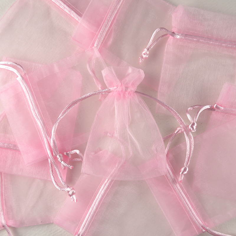 Luxe Organza Zakje Lichtroze