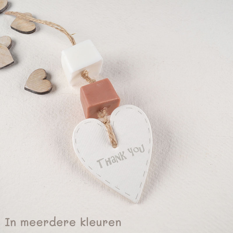 Hartje Thank you met Zeepjes