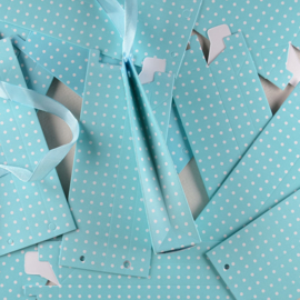 Smal Cadeaudoosje Aqua met Lint