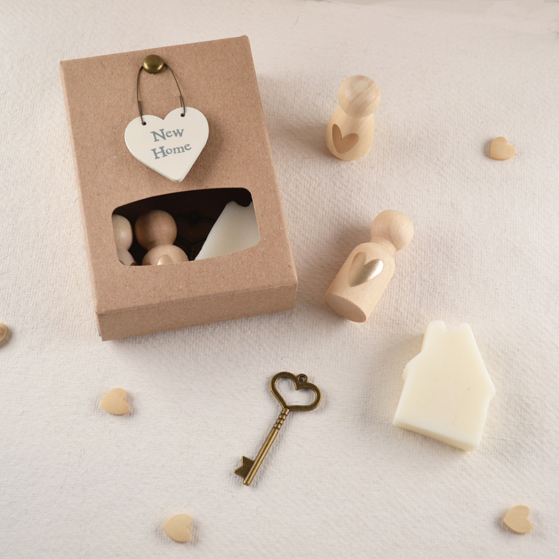 New Home Cadeaudoosje – Poppetjes, Huisje & Sleutel