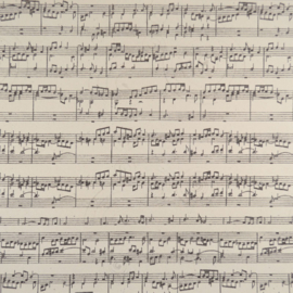 A4 papier met vintage muzieknoten print