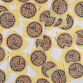 Sticker Hoera Multi - Kraft met Zwart