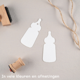 Labels flesje met of zonder gaatje en persoonlijke tekst