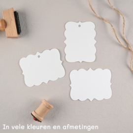 Labels met of zonder gaatje en persoonlijke tekst