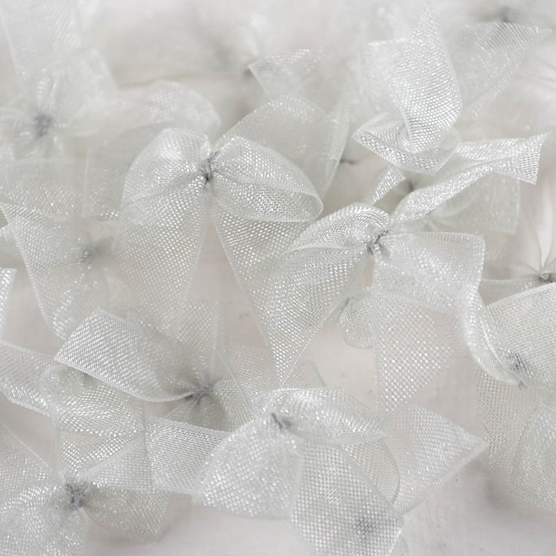 Strikje Organza -  Zilvergrijs