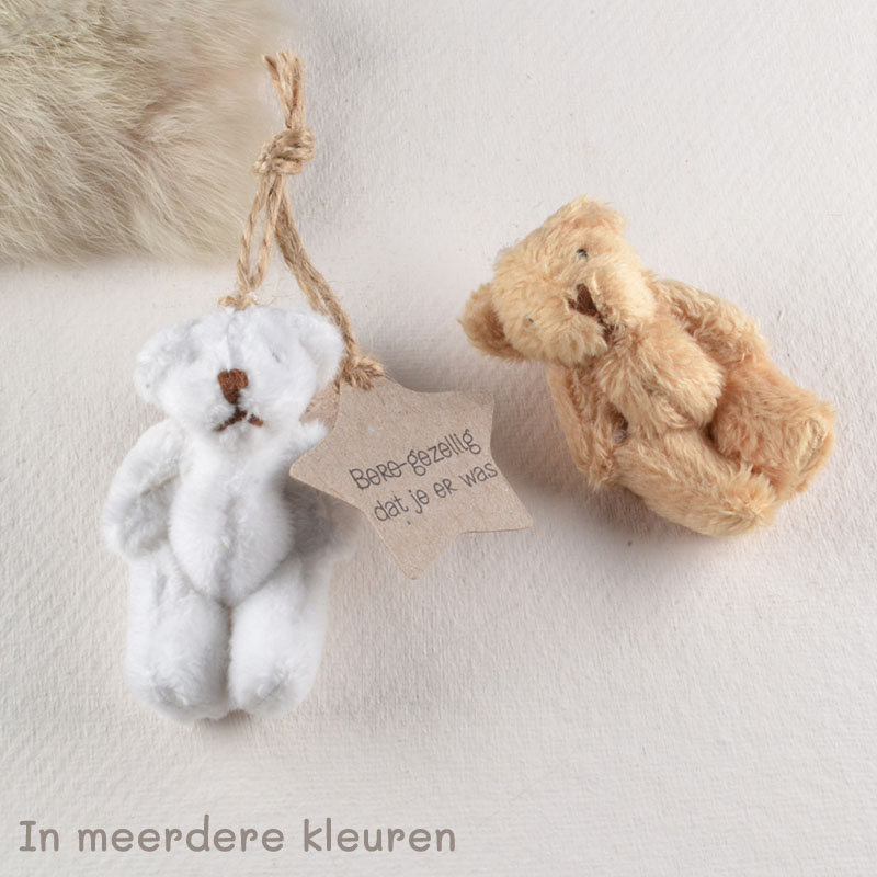 Klein Beertje met Sterlabel en Eigen Tekst