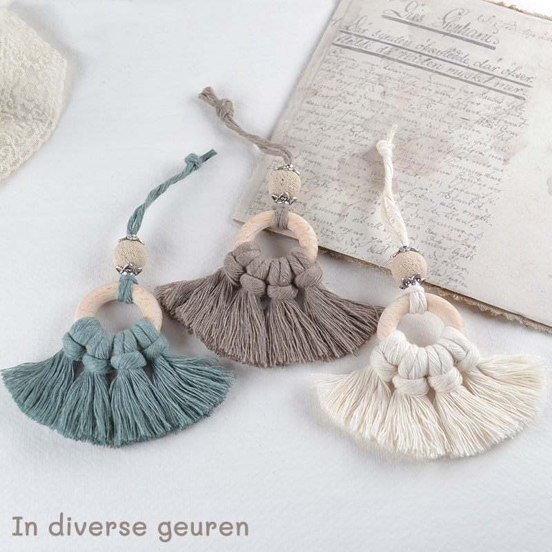 Macramé Hanger met Geurkraal – Diverse Geuren