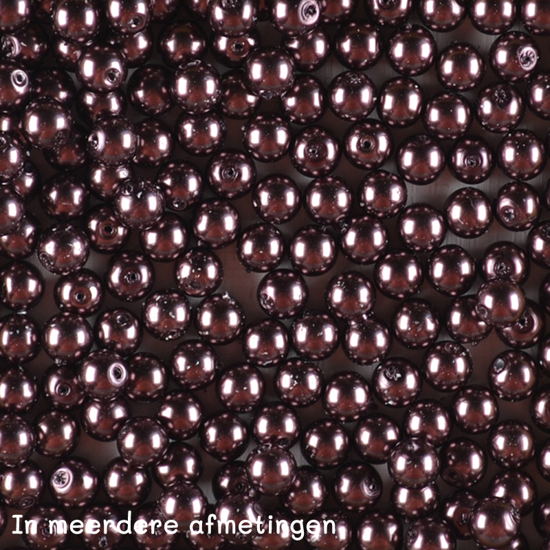 Kraaltje glasparel donkerbruin