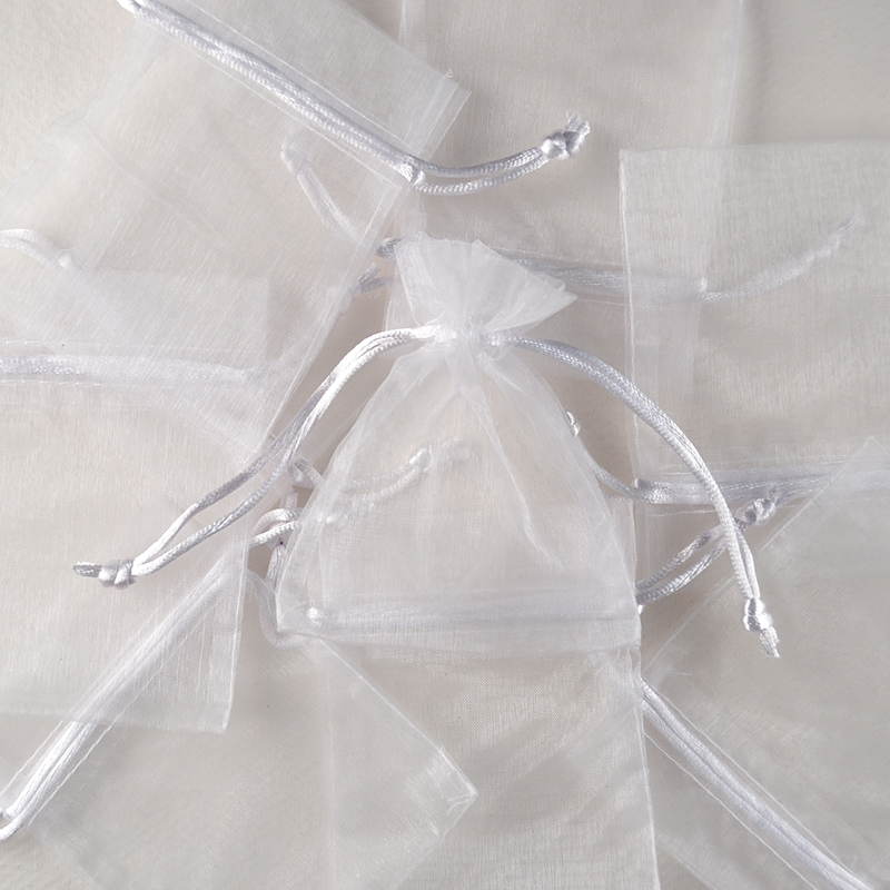 Luxe Organza Zakje Wit