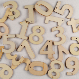 Houten Cijfer met Gaatje