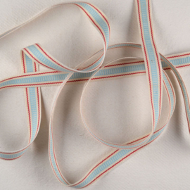 Lint Lichtblauw met Rode Rand