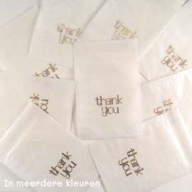 Pergamijn loonzakje Thank you