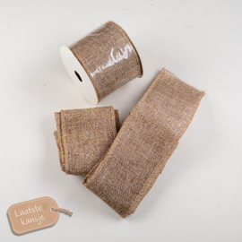 Naturel Juteband met Gouden Glitters