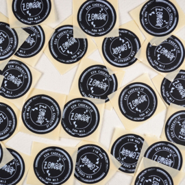 Sticker Cadeautje Zomaar van Mij - Zwart met Wit