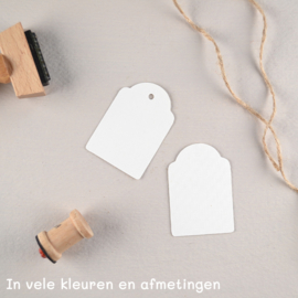 Labels met of zonder gaatje en persoonlijke tekst