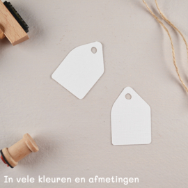 Labels met gaatje en met of zonder persoonlijke tekst