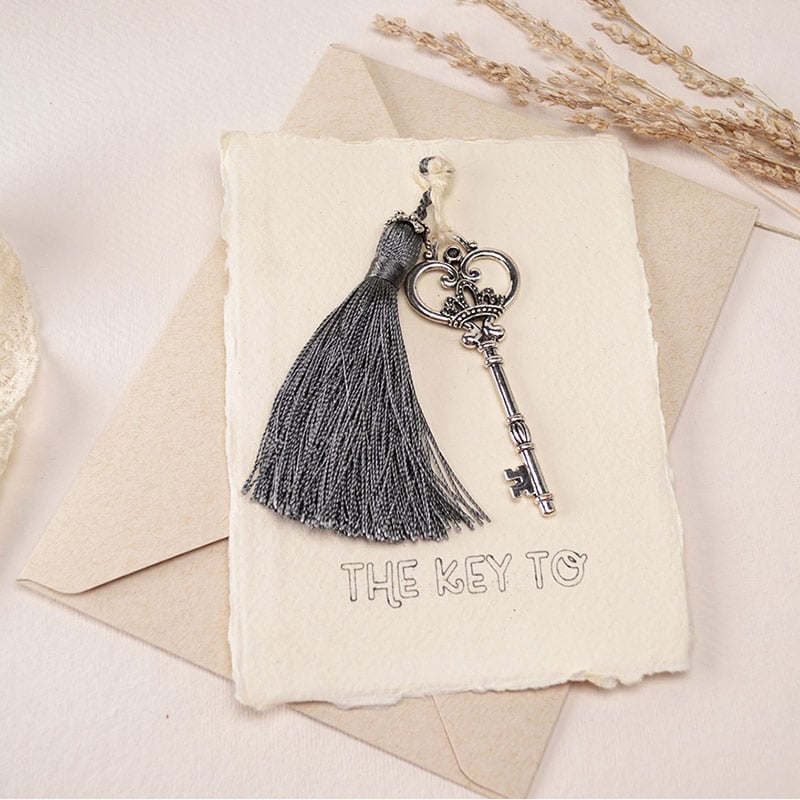 Kaart met Sleutel – The Key To + Jouw Tekst