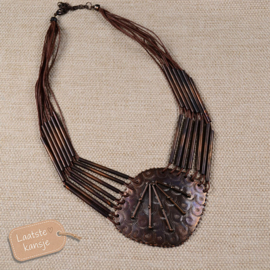 Statement Ketting met Bronskleurig Ornament