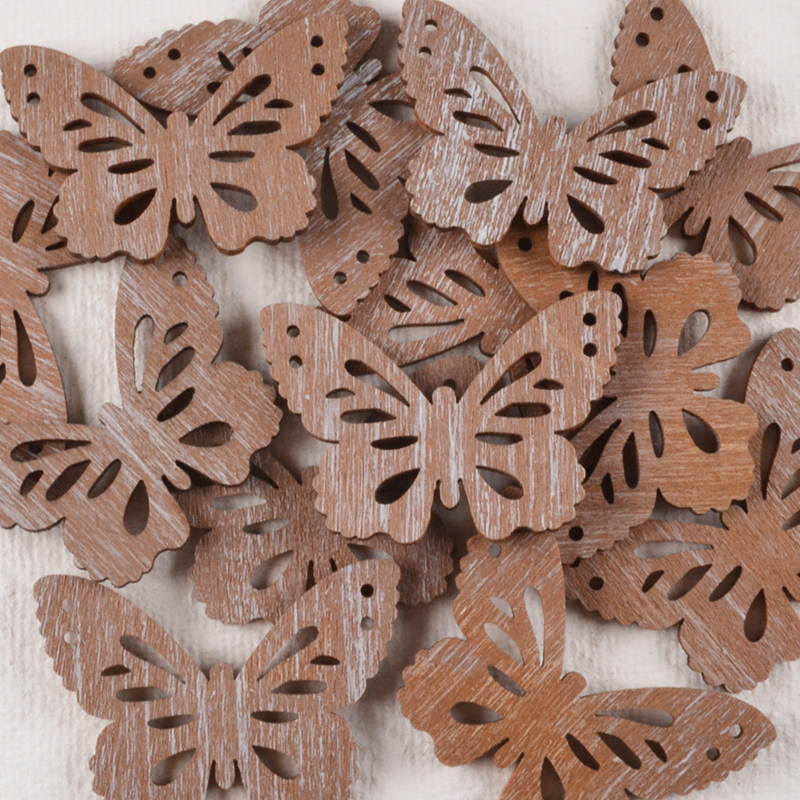 Vlindertje Hout – Bruin met Uitsnede