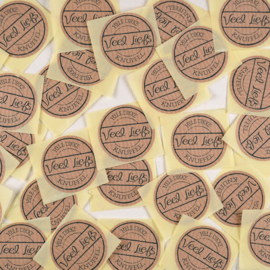 Sticker Veel Liefs - Kraft met Zwart