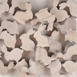 Haasje/konijntje hout white wash mini