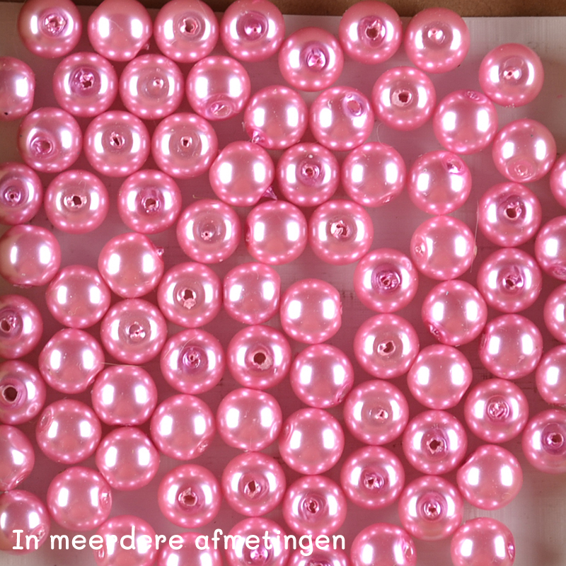 Kraaltje glasparel roze