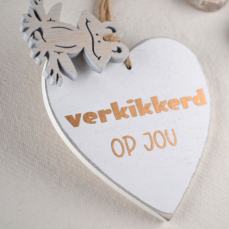 Houten Hart met Kikker – “Verkikkerd op jou”