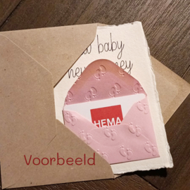 Geld/cadeaukaart met envelop, geboorte