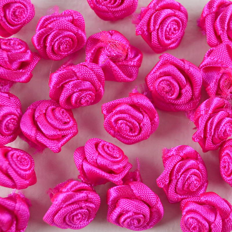 Satijnen Roosje – Fuchsia