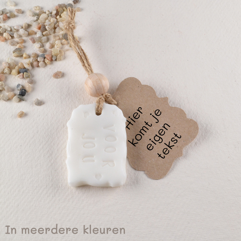 Zeepje met label ‘voor jou’ – eenvoudig en doeltreffend