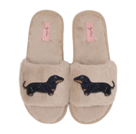 Teckel Sloffen Beige