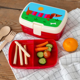 Rex London lunchbox met tray teckel