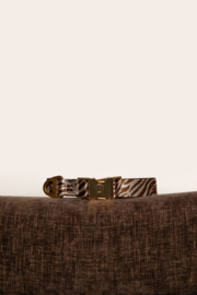 Halsband Zebra Print Bruin/Beige