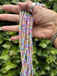 Schelpen rondelle | 4mm | streng 40cm