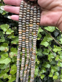 Jaspis rondelle 8MM | per streng 76 st.