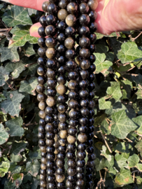Golden Sheen Obsidian 8MM | per streng 40cm - 46 st.