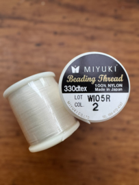 Miyuki draad | Gebr Wit | 50 meter
