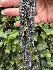 Snowflake obsidiaan harten 8 MM | streng 60st