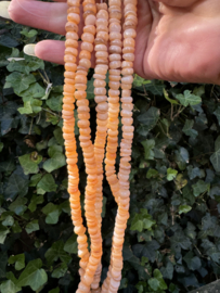 Schelpen rondelle | 7.5mm | streng 40cm