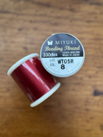 Miyuki draad | Rood | 50 meter