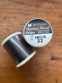 Miyuki draad | Donker grijs | 50 meter