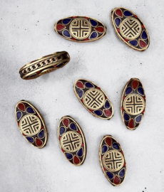 Handmade Indonesische kraal | 15 x 30mm