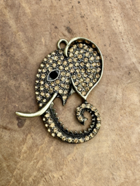 Olifant Hanger met strass steentjes