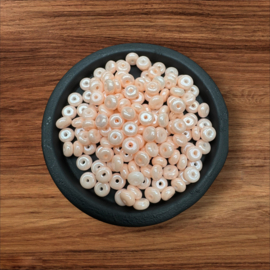 Donut glaskralen | 6.5 x 3 mm | 30 gr