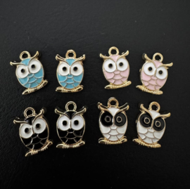 Uilen bedels | 15 x 10MM | 8 st