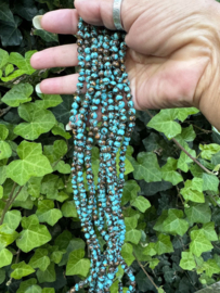 Turkoois met Bronzite 6MM | per streng 40cm - 67 st.