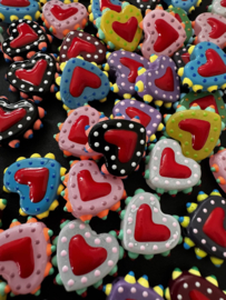 16 MM Lampwork harten | 4st