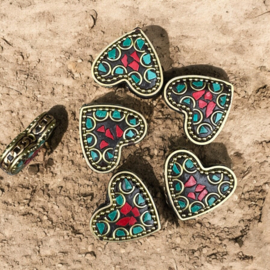 Handmade Indonesische kraal | 28 x 30mm
